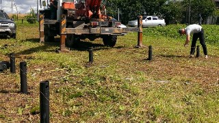 Установка и монтаж - винтовые сваи в Нефтекамске для свайного фундамента дома. Цена от 2055 руб - видео закручивание